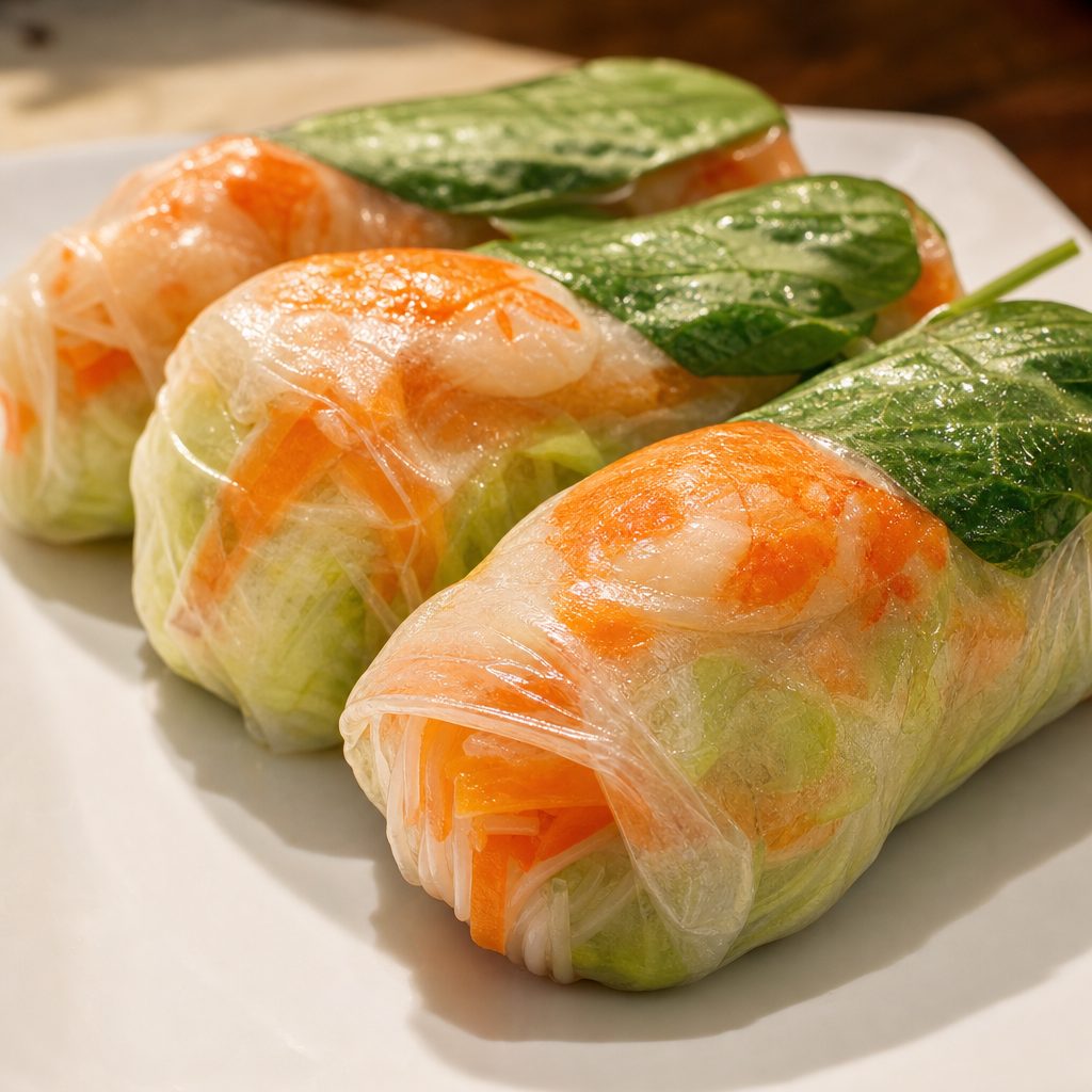 Fresh Basil Rolls.