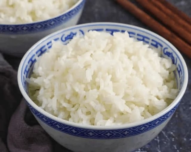 Steamed Jasmine Rice.